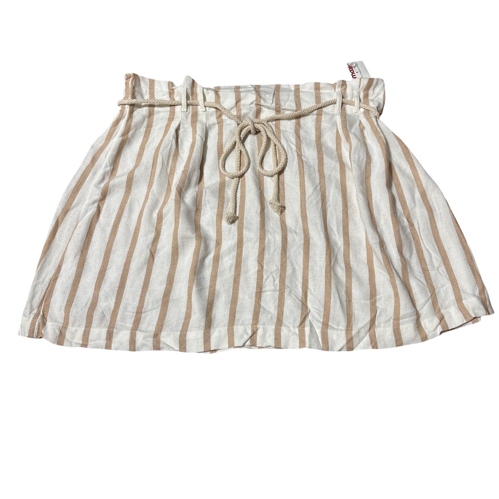 American Eagle Outfitters Beige White Striped Mini Skirt
